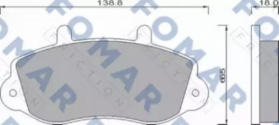FOMAR FRICTION fo677381 -  Комплект тормозных колодок, дисковый тормоз